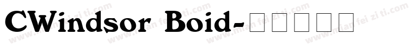 CWindsor Boid字体转换